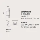 Kwadratowa kinkiet zewnętrzny, kolorowa terakota Square - Toscot Viadurini