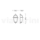 Zewnętrzny kinkiet z antracytowego aluminium i szkła Made in Italy - Elric Viadurini