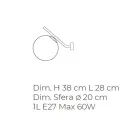 Ręcznie dmuchany kinkiet ze szkła weneckiego - śnieg Viadurini