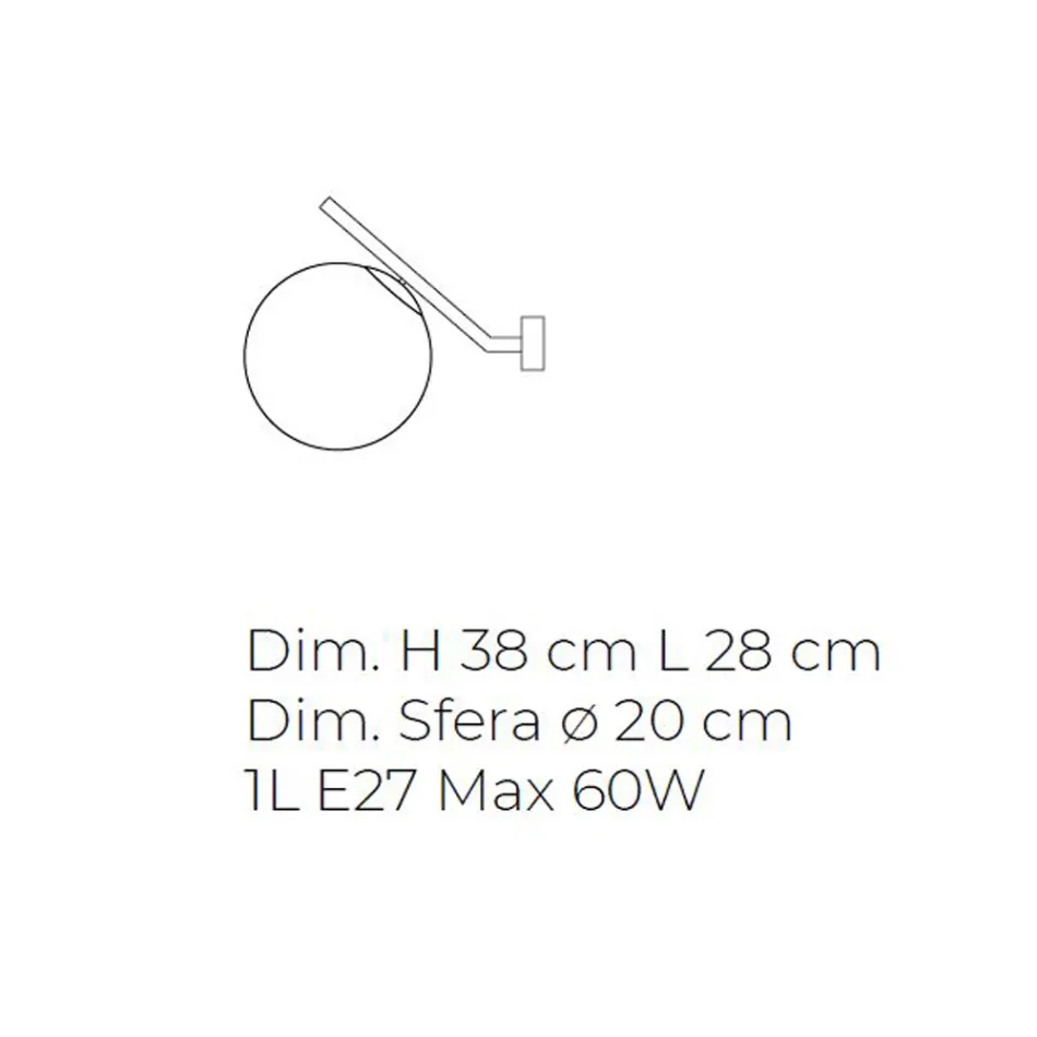 Ręcznie dmuchany kinkiet ze szkła weneckiego - śnieg Viadurini