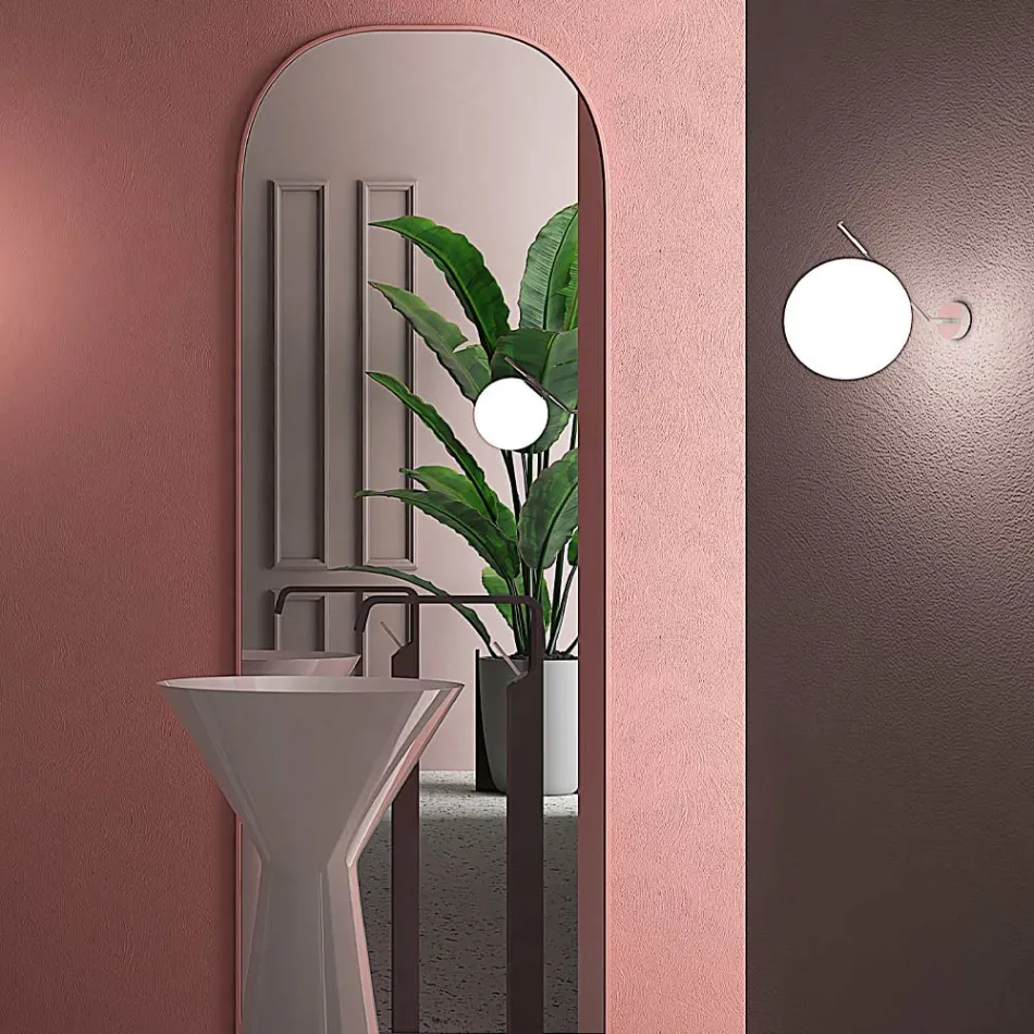 Ręcznie dmuchany kinkiet ze szkła weneckiego - śnieg Viadurini