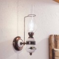 Lampa ścienna klasyczna z ceramiki od Ferroluce, dekorowana ręcznie