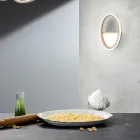 Kinkiet LED z Białą lub Złotą Metalową Konstrukcją - Raissa Viadurini