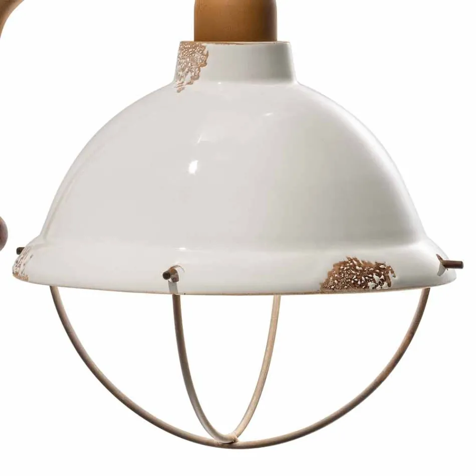 Ceramiczne kinkiety ścienne i metalu Skyler stylu przemysłowych Viadurini