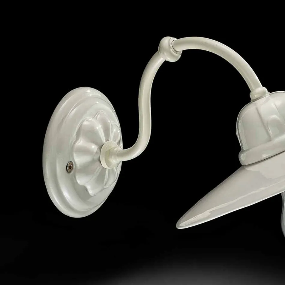 Światło w błyszczący ceramicznych ścian Ferroluce Retro Viadurini