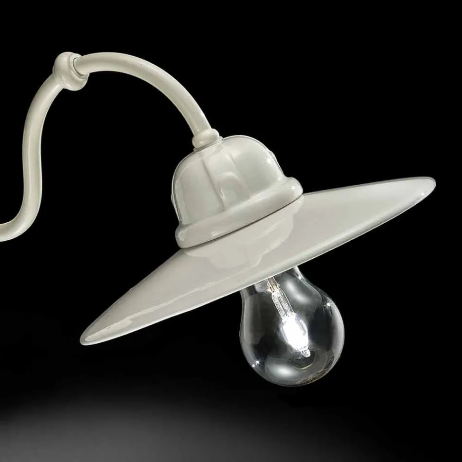 Światło w błyszczący ceramicznych ścian Ferroluce Retro Viadurini