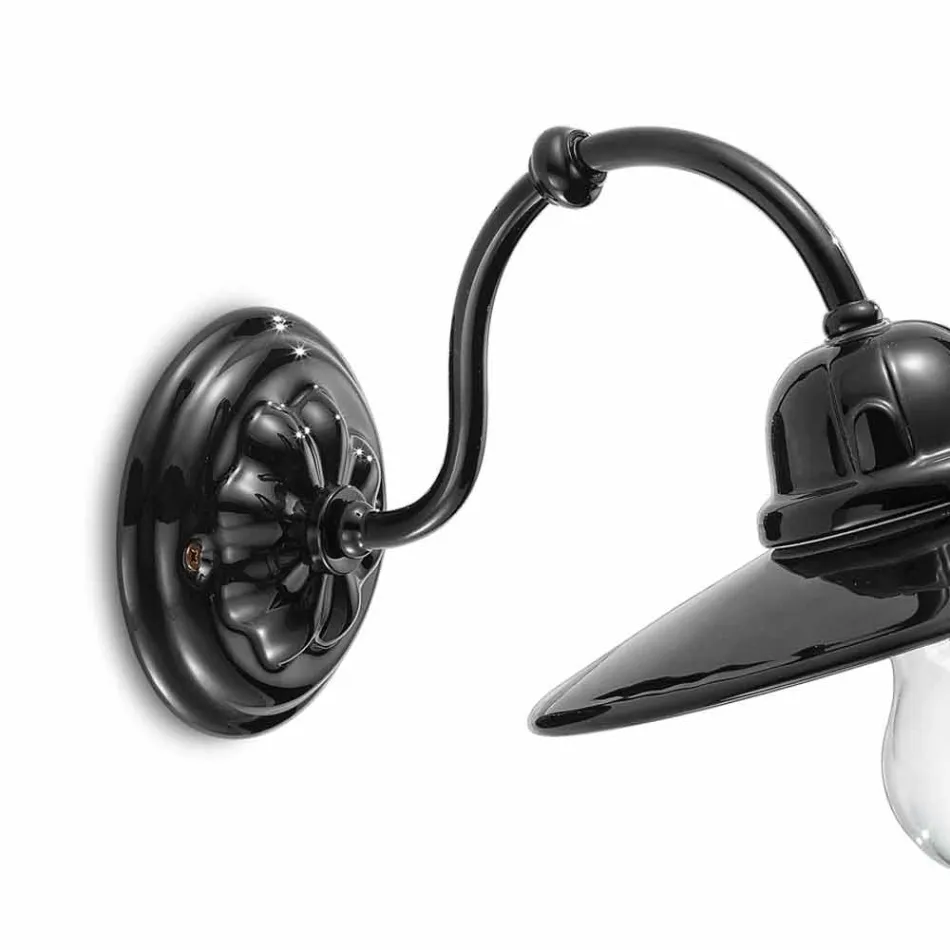 Światło w błyszczący ceramicznych ścian Ferroluce Retro Viadurini