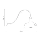 Przemysłowy kinkiet z żelaza i ceramiki ręcznie wykonany - grunge Viadurini