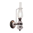 Kinkiet w stylu vintage w żelaznym i ceramicznym ręcznie malowanym wystroju - Pompeje Viadurini