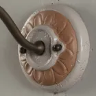 Kinkiet zewnętrzny z Galestro i metalu ręcznie robiony we Włoszech - Toscot Spoleto Viadurini