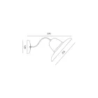 Kinkiet zewnętrzny z Galestro i metalu ręcznie robiony we Włoszech - Toscot Spoleto Viadurini