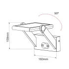 Kinkiet Solar Led Spotlight z białego lub czarnego aluminium z czujnikiem - Hugo Viadurini
