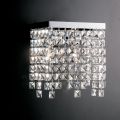 Chromowana lampa ścienna z żelaza z kryształkami Made in Italy - Africa