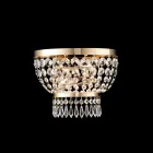 Wyprodukowano we Włoszech. Żelazo i złoto. Aplikacja z kryształkami do dekoracji wnętrz - Austria Viadurini