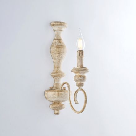 Kinkiety z drewna i lakierowanego żelaza, wykonane we Włoszech, do dekoracji wnętrz – Toskania Viadurini