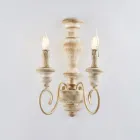 Kinkiety z drewna i lakierowanego żelaza, wykonane we Włoszech, do dekoracji wnętrz – Toskania Viadurini