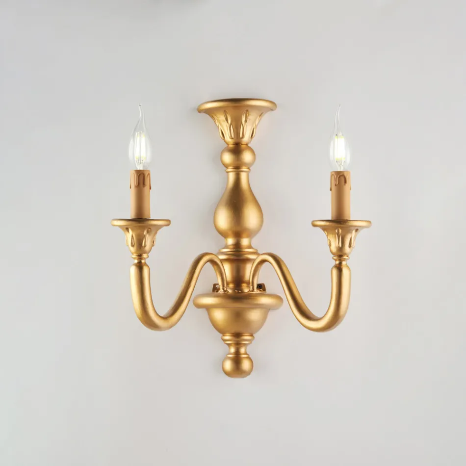 Drewniane kinkiety do dekoracji wnętrz, wyprodukowane we Włoszech - Siena Viadurini