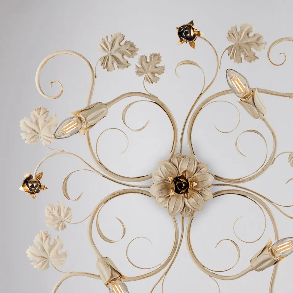 Chromowana metalowa lampa ścienna LED do eleganckiego i funkcjonalnego oświetlenia – Fiore Viadurini