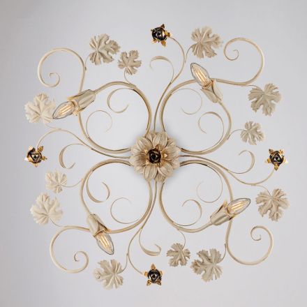 Chromowana metalowa lampa ścienna LED do eleganckiego i funkcjonalnego oświetlenia – Fiore Viadurini