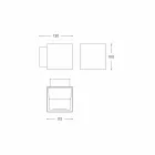 Kinkiet z mosiądzu i gipsu Made in Italy - Cubetto Aldo Bernardi Viadurini