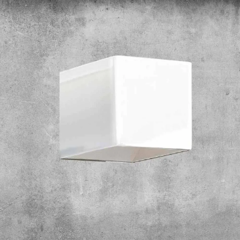 Kinkiet z mosiądzu i gipsu Made in Italy - Cubetto Aldo Bernardi Viadurini