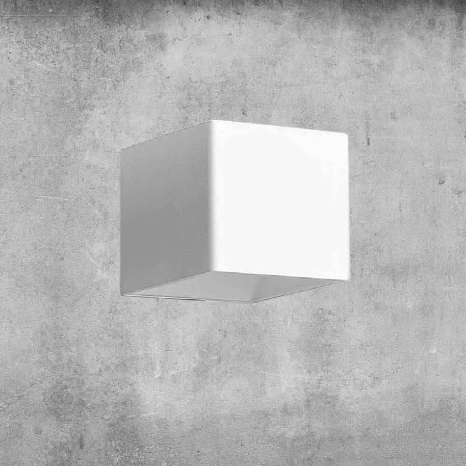 Kinkiet z mosiądzu i gipsu Made in Italy - Cubetto Aldo Bernardi Viadurini