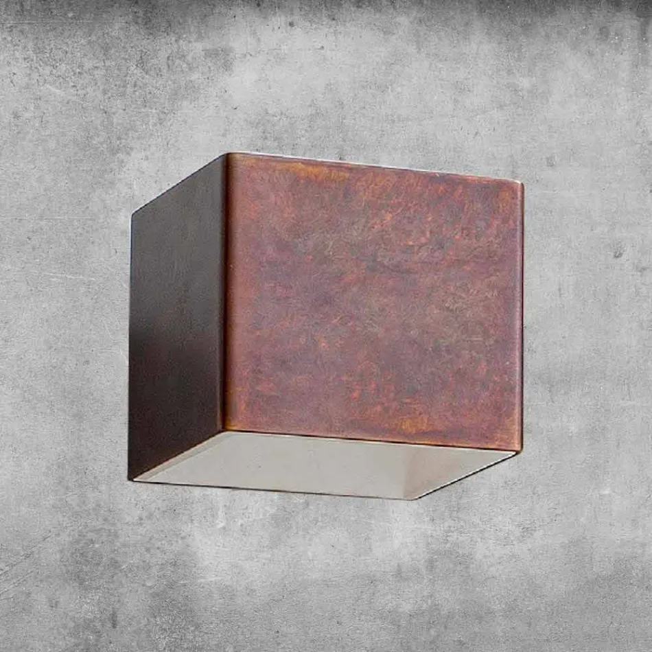 Kinkiet z mosiądzu i gipsu Made in Italy - Cubetto Aldo Bernardi Viadurini