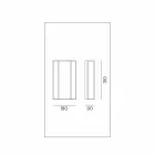 Kinkiet z mosiądzu i szkła z 2 światłami Ręcznie wykonany projekt - Bound by Il Fanale Viadurini