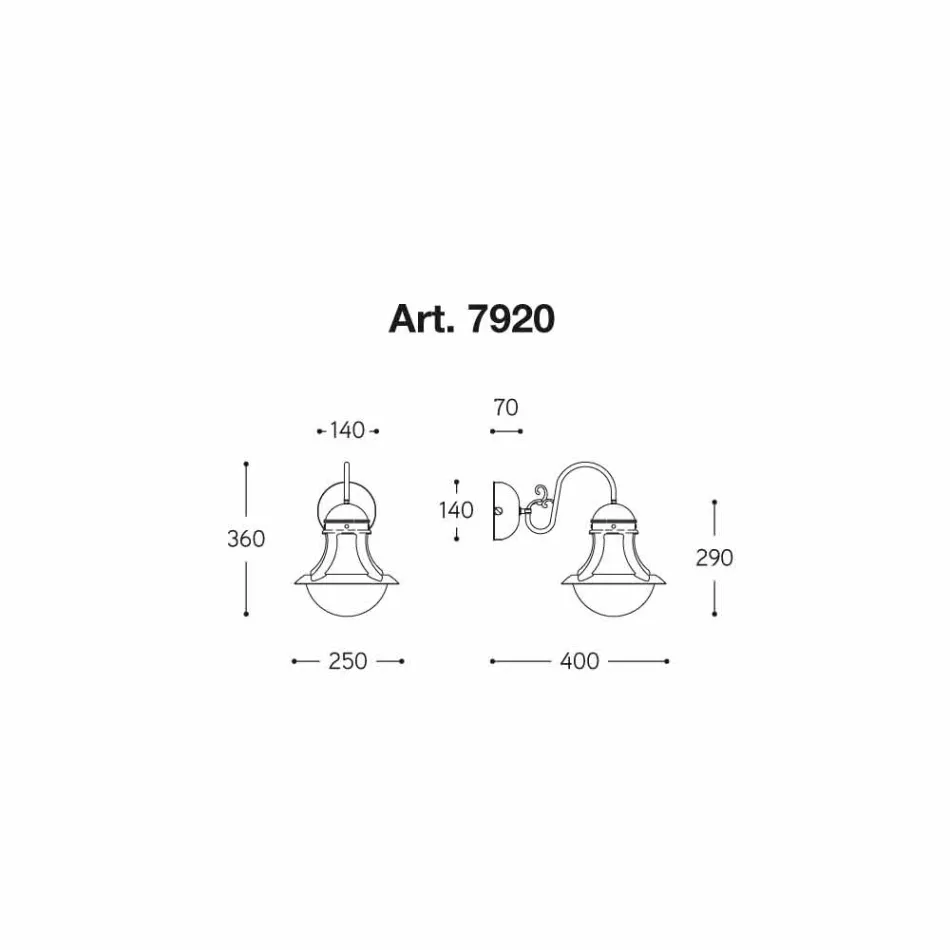 Ściana z mosiądzu i szkła dmuchanego Loggia Viadurini