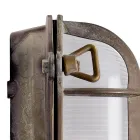 Kinkiet w stylu vintage z mosiądzu z opalowym/przezroczystym szkłem – Syrena Viadurini