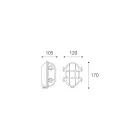 Kinkiet w stylu vintage z mosiądzu z opalowym/przezroczystym szkłem – Syrena Viadurini