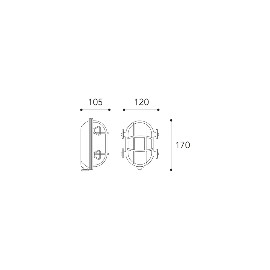 Kinkiet w stylu vintage z mosiądzu z opalowym/przezroczystym szkłem – Syrena Viadurini
