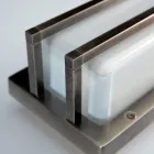 Antyczna mosiężna lampa ścienna, oprawka E27 i nastrojowe światło, wyprodukowane we Włoszech - kryształ Viadurini