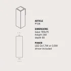 Smith - Toscot zewnętrzny kinkiet LED w stylu ceramicznym H 24 cm Viadurini
