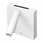 Dekoracyjny kinkiet Led z białego lub czarnego aluminium z portami USB - Paola Viadurini