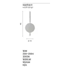 Nowoczesny kinkiet LED w kolorze białym, czarnym lub złotym metalu - Hand Viadurini