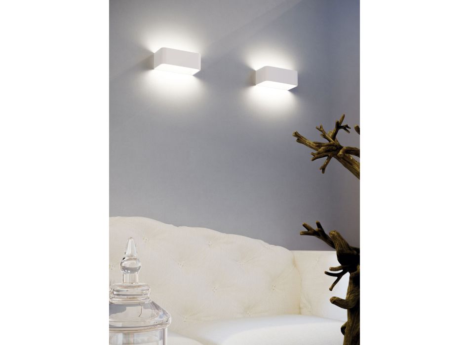 Wewnętrzna lampa ścienna Led w kolorze białym, czarnym lub aluminium Corten - Renella Viadurini