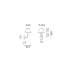 Zewnętrzny kinkiet z mosiądzu i miedzi Made in Italy - Sword Viadurini