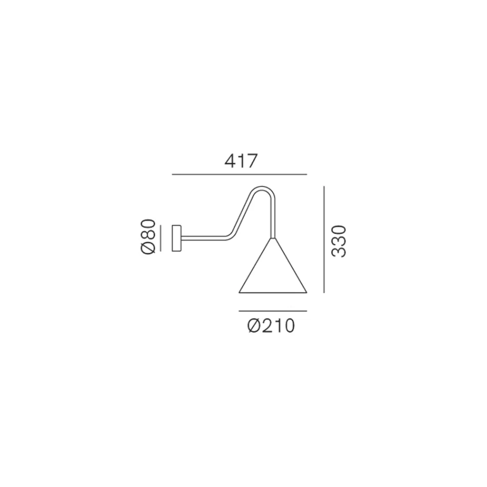 Wewnętrzny kinkiet z grafenu Made in Italy - Rain Viadurini