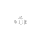 Kinkiet wewnętrzny z szarego szkła Made in Italy - Lucciola Viadurini