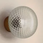 Kinkiet wewnętrzny z szarego szkła Made in Italy - Lucciola Viadurini