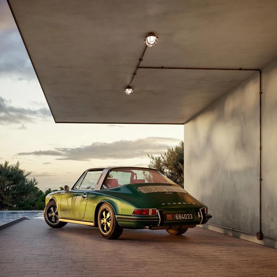 Owalny kinkiet z mosiężną klatką Made in Italy - Łódź Viadurini