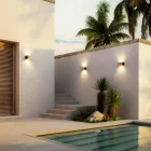 Prostokątny kinkiet z miedzi i diod LED Made in Italy - przykład Viadurini