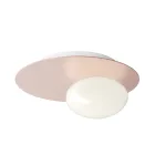 Lampa ścienna lub sufitowa z aluminium, metalu i białego szkła - Luma Viadurini