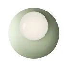 Lampa ścienna lub sufitowa z aluminium, metalu i białego szkła - Luma Viadurini