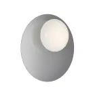 Lampa ścienna lub sufitowa z aluminium, metalu i białego szkła - Luma Viadurini