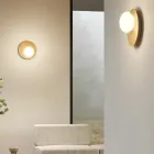 Lampa ścienna lub sufitowa z aluminium, metalu i białego szkła - Luma Viadurini