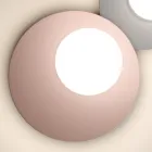 Lampa ścienna lub sufitowa z aluminium, metalu i białego szkła - Luma Viadurini