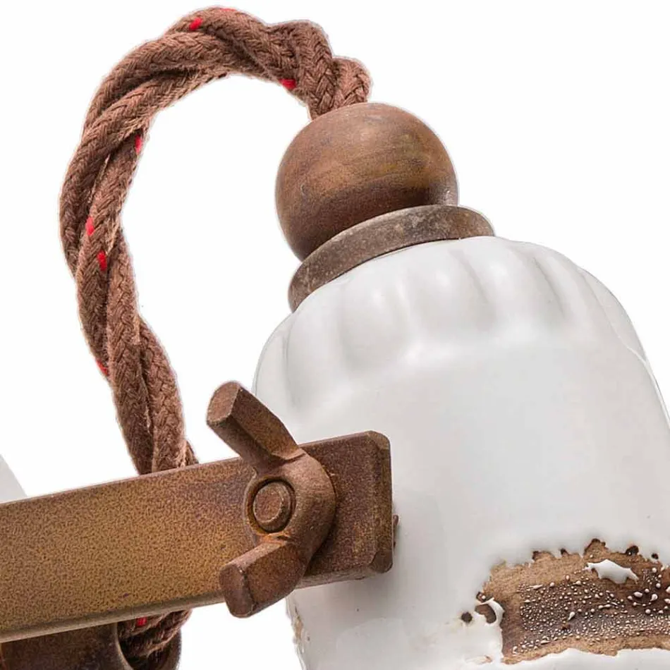 Aplikacja regulowany ceramiczne i metalowe reflektor Kendra Ferroluce Viadurini