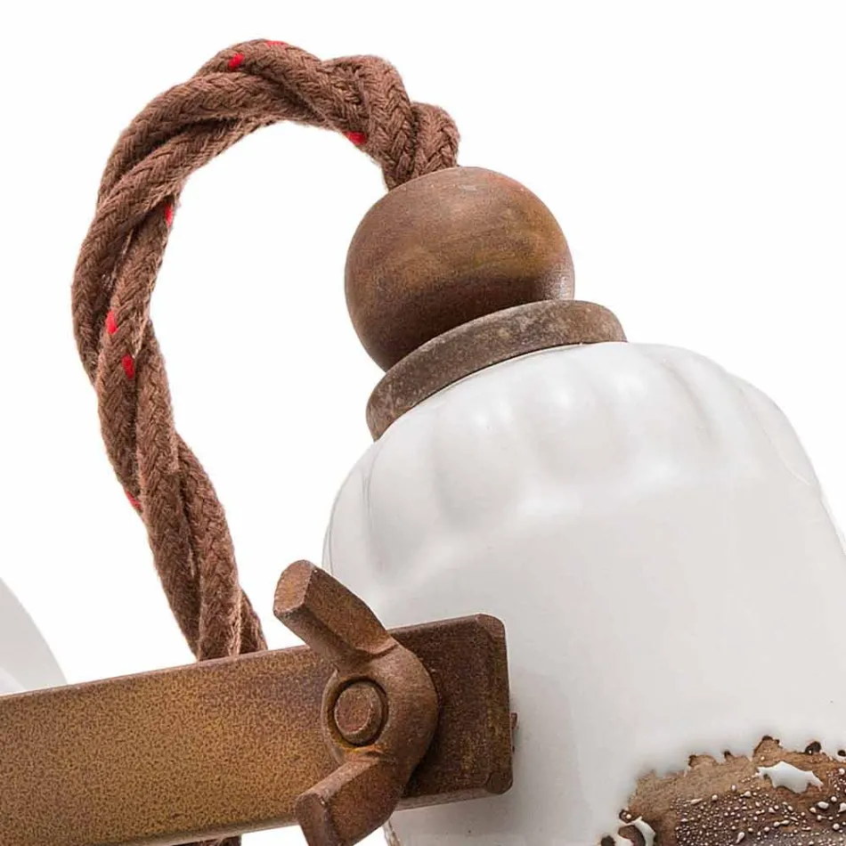 Aplikacja regulowany ceramiczne i metalowe reflektor Kendra Ferroluce Viadurini